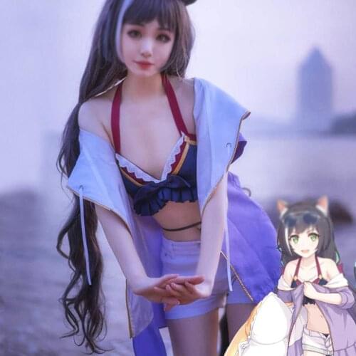 Anime Princess Connect Re:Dive Cosplay Costumes kyaru Swimwear Kiruya Swimsuit Jacket Women Halloween Party Suit купальник