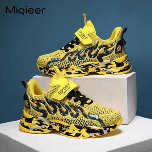 Children Casual Sneakers Kids Breathable Mesh Soft Boys Girls Sneakers Fashion Spring Autumn Knit Running Sports Shoes Trainers