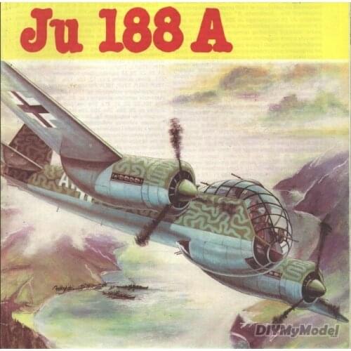 DIYMyModeI German ju188a dive bomber DIY Handcraft Paper Model KIT Handmade Toy Puzzles Gift Movie props