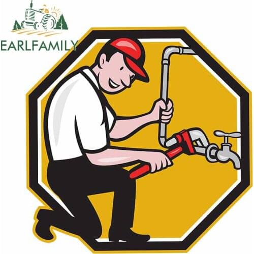 EARLFAMILY 13cm x 13cm For Plumber Fine Decal Custom Printing Car Stickers Vinyl Material Motorcycle Occlusion Scratch Decor