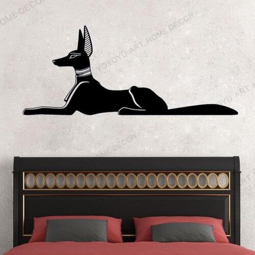 Egyptian God Anubis Ancient Egypt Vinyl Wall Decal Home Decor Mural Removable Wall Stickers Dog Animal Wallpaper Mural JC119
