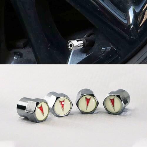 Car Tire Valve Caps Air Tyre Stems Cover 6 corners for Pontiac sunfire grand am grand prix bonnevi 11e GTO Auto Accessories