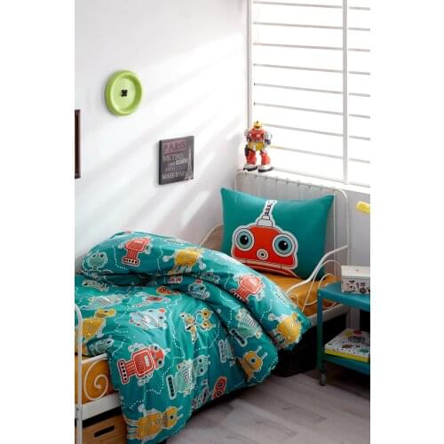 Bedding Set %100 Cotton With Pillowcase Duvet Cover Sets Linen Sheet Green Cartoon Full Size Quilt Covers Bedclothes Modern Cute