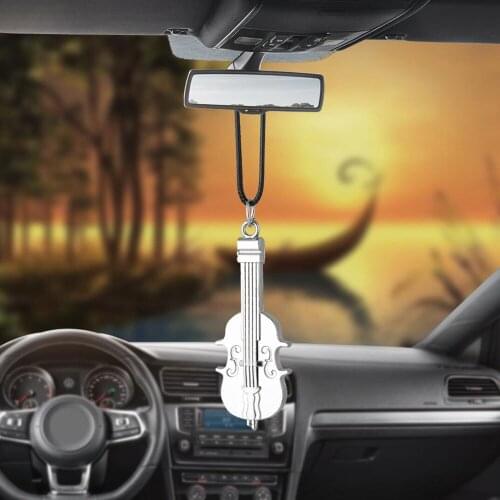 KOSOO Car Pendant Love Violin Auto Ornaments Charm Styling Rearview Mirror Decoration Hanging Decor Car Accessories Styling