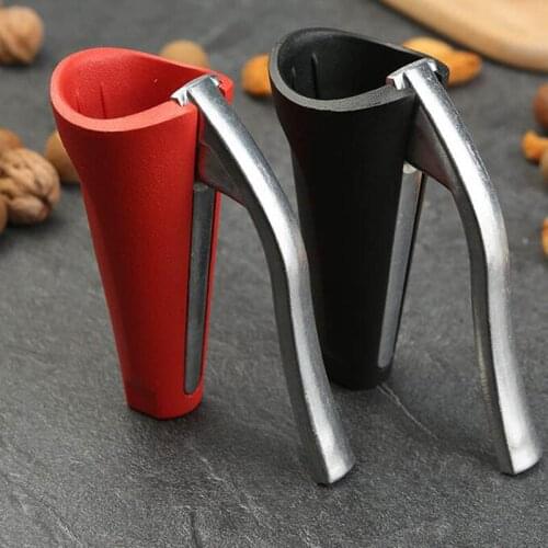 Funnel Shape Walnut Nutcracker Peeled Shell Pliers Nut Cracker Sheller Opener Frosted Grip Pliers Clamp Home Kitchen Tools