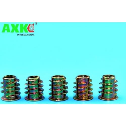 20X M4 M5 M6 M8 Metal Hexagon Hex Socket Head Embedded Insert Nut E-Nut for Wood Furniture Inside and Outside Thread Zinc-alloy