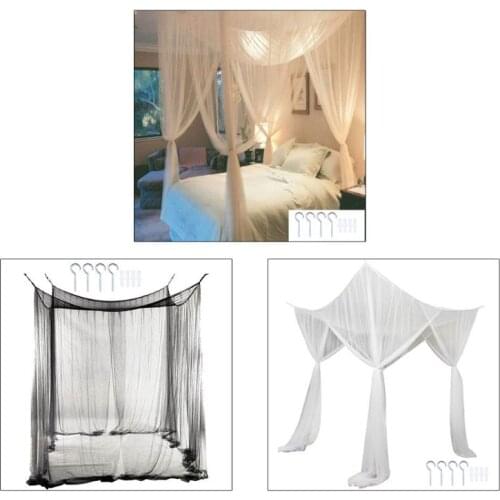 Mosquito Net Canopy 4-Corner Post Student Canopy Bed Size 190 x 210 x 240cm