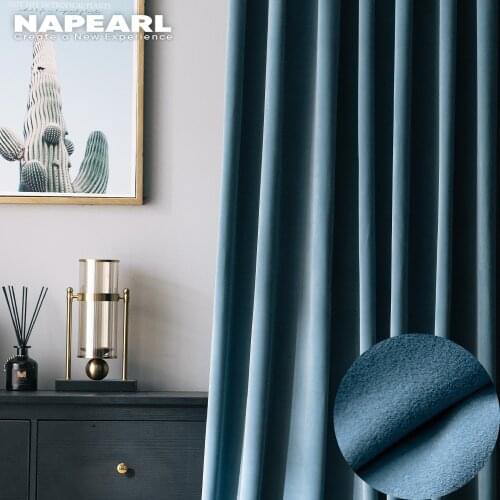 NAPEARL Soft Velvet High Shading Curtains for Living Room Windows All Match Home Decor Style Design Solid Valance