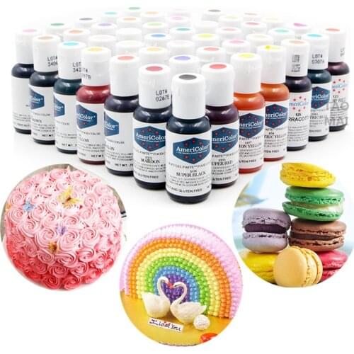 41 Colors American Americolor Natural Food Coloring 21g for Dessert Fondant Cake Macaron Coloring Free Shipping