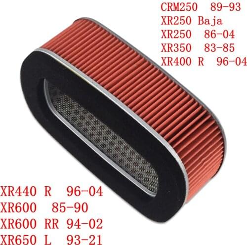 Motorcycle Air Filter Intake Cleaner for Honda CRM250 89-93 XR250 Baja 88-04 XR350 83-85 XR400 XR440 XR650L 93-21 96-04 XR600