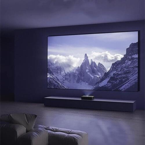 FUSTALRH-PT 100‘’ 120‘’ 16:9 UST CLR / ALR narrow Frame Projection Screen with PET Black Crystal for laser projector wemax a300