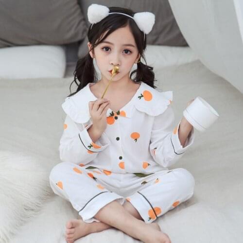 Princess 2020 Cotton Spring Autumn Girls Pajamas Set Baby Cute Cotton Sleepwear Suit Kids Nightwear Pants Girl Set Children Gift