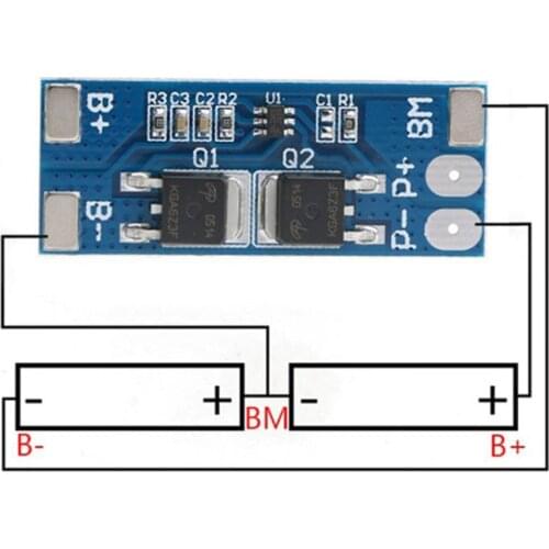 7.4v 8.4v 2s 8a Li-ion 18650 Bms 2s Pcm 15A Peak Current Battery Protection Board Bms Pcm For Li-ion Lipo Battery Cell Pack