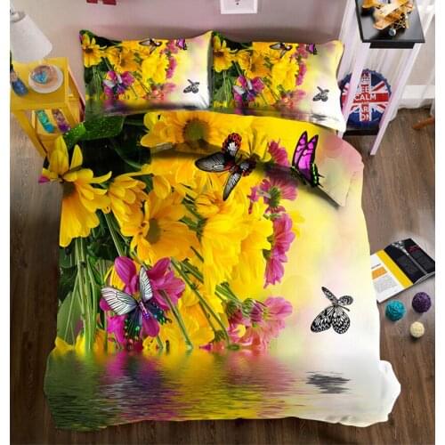 Duvet cover bedding sets California king 3D Bedding Set Twin Full Queen decorate flower bed sheet Pillowcase bed cover