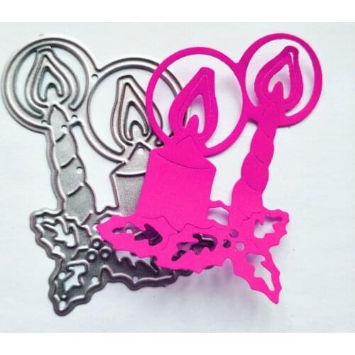 Leaf Candlestick Metal Cutting Dies Mold Scrapbooking Paper Cards Making Paper Craft Knife Mould Stencils