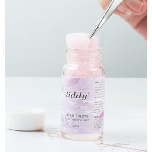 20ml Professional Eyelash Glue Remover Liquid Eyelash Tweezers Cleaning Sponge Eyelashes Extension Cleaner Makeup Accessories