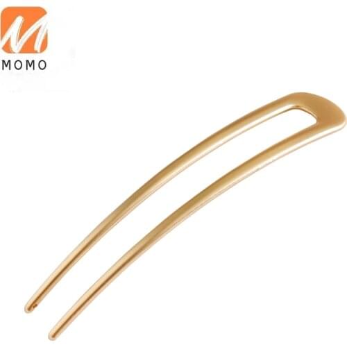 Simple Modern Metal Hairpin Elegant U-Shaped Updo Gadget Tool Hair Plug Hairpin French Vintage Headwear