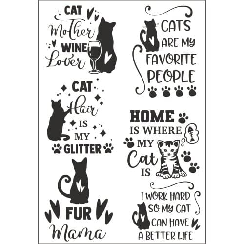 Home is where my cat is Transparent clear stamp for DIY Scrapbooking/Card Making/Kids Christmas Fun Decoration Supplies