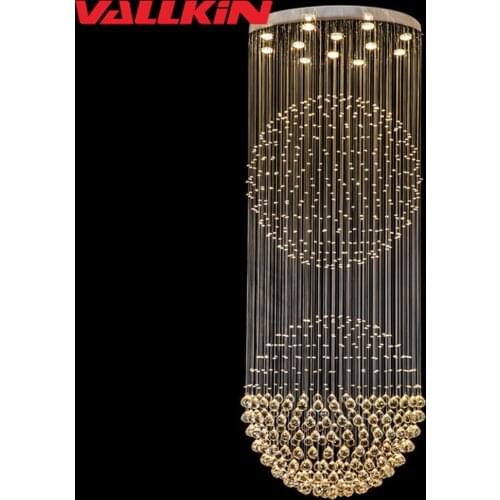 Luxury Crystal Chandeliers Pendant Lamps Modern Suspension Chandelier Lamp Lustres De Cristal for Hote Hallway Stairs Decoration