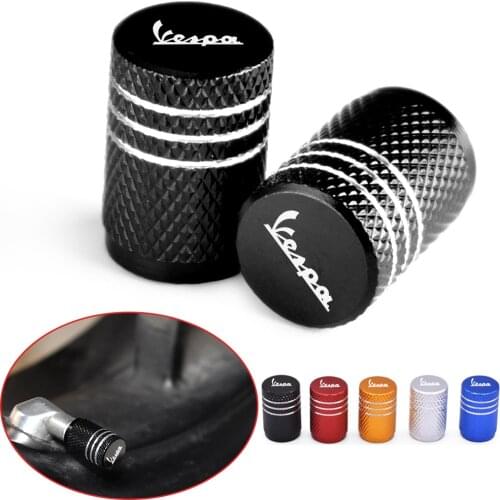 Motorcycle Tire Valve Air Port Stem Cover Cap Plug CNC Aluminum For Piaggio Vespa GTS GTV LX 60 125 250 300 Primavera Sprint