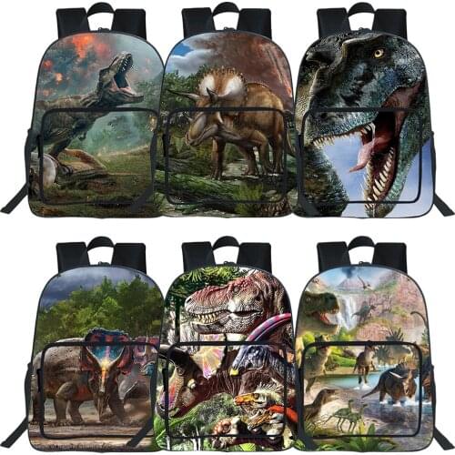 Anime Dinosaur School Bag Men Bookbag Boy Girl Bag Students Women Travel Shoulder Backpacks Double-layer Rucksack Children Bag