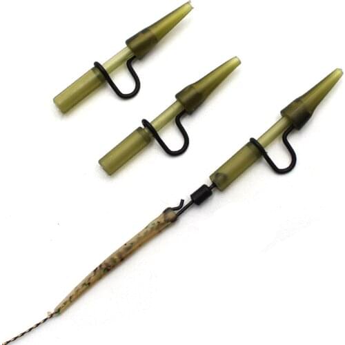 20PCS Carp Rig Plastic Lead Clips Tail Rubber Cone Anti Tangle Sleeve Quick Change Swivels Chod Rig Carp Fishing Accessories Kit