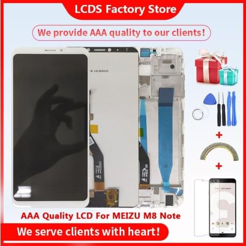6.0" AAA Quality LCD For MEIZU M8 Note M822q Lcd With Frame Display Screen Touch Screen For MEIZU Note 8 LCD Display