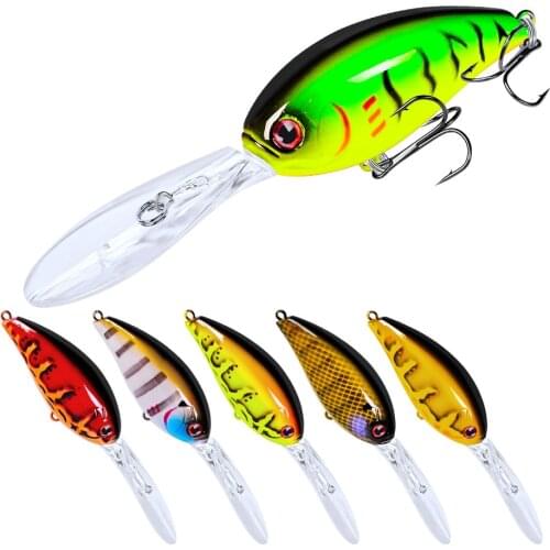 1pcs 17.5g/11.5cm Crankbait Hard Fishing Lure Artificial Fishing Crank Bait Bass Wobbler Carp Fishing Tackle 6# Hook Pesca