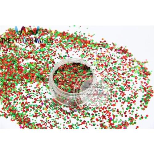 Xmas-10 Mix shiny christmas glitter holographic colors and shapes spangles glitter for nail Art or DIY decoration 1pack=50g