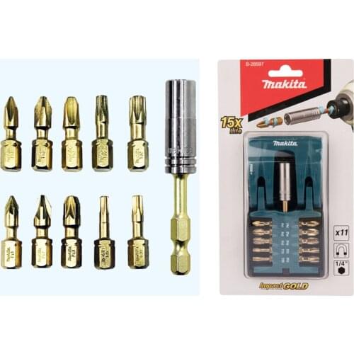 2020 Makita Screwdriver Drill Bits 11PCS Set Strong Impact Resistance Drill Head Power Tool Accessories High Torque Screwdriver