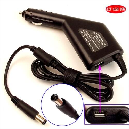 19.5V 4.62A 90W Laptop Car DC Adapter Charger + USB(5V 2A) for Dell M1530 M170 M140 M1120 M1210 M1318 M2010 M1340