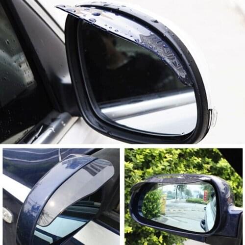 2Pcs Car Rear View Mirror Rain Eyebrow Rain Shield Shade Cover Protector for Kia Rio K2 K3 K5 K4 Cerato,Soul,Forte,Sportage R,S