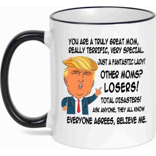 350ml Unique Design Funny Great Mom Dad Letter Pattern Ceramic Mug With Handle Drinkware Coffee Tea Cups Novelty Gifts Milk Cup