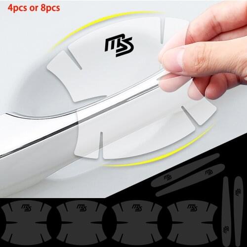 4pcs / 8pcs For MS mazda Axela Atenza CX-3 CX-5 CX-8 demio Car Door Handle Stickers Auto Handle Protection Anti Scratch Stickers