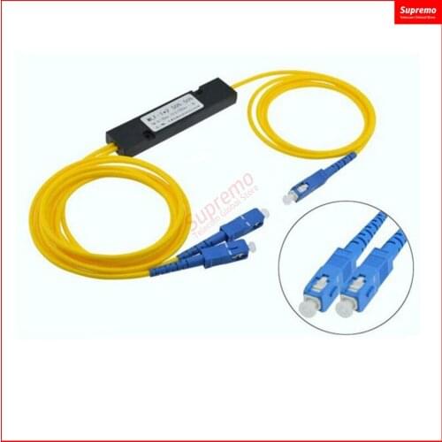 50/50 FBT 1X2 SC/UPC PLC Singlemode Fiber Optical Splitter FTTH PLC SC/UPC 1x2 PLC Optical Fiber Splitter Soudeuse Fiber Optique
