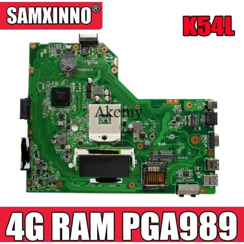 Akemy K54L Laptop motherboard For Asus K54L X54L K54 K54LY Test original mainboard 4G RAM PGA989