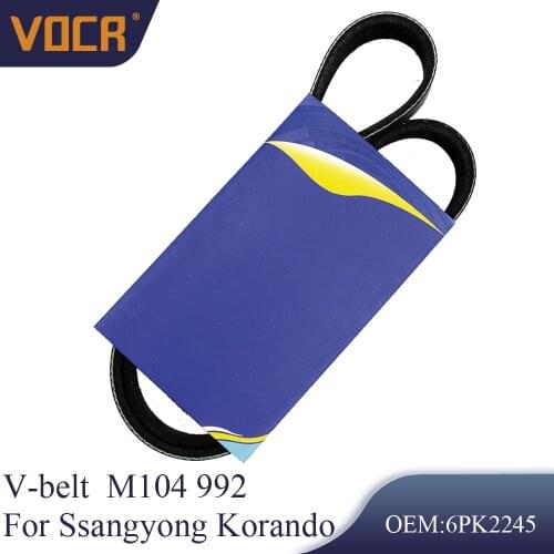 VOCR M104.992 Engine Accessory V-belt For Ssangyong Korando 3.2L 1997-1999 BENZ G-CLASS230 6PK2247 DS080050 Car Accessories