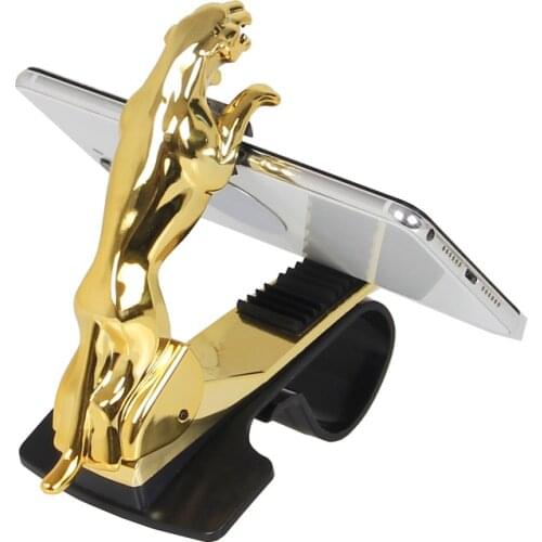 Cheetah Car Phone Holder Car Phone Stand Leopard Phone Bracket Adjustable Dashboard Mount Clip Car Accessories