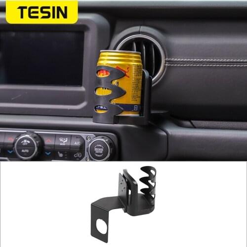 TESIN Car Multi-Function Cup Holder For Jeep Wrangler JL JLU 2018 2019 2020 Water Drink Cup Bracket For Jeep Gladiator JT 2018