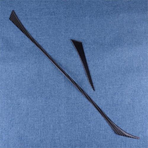 DWCX 2pcs Car Carbon Fiber Texture Dashboard Left Air Vent Side Eyebrow Decorative Right Strip Cover Trim fit for Infiniti Q50