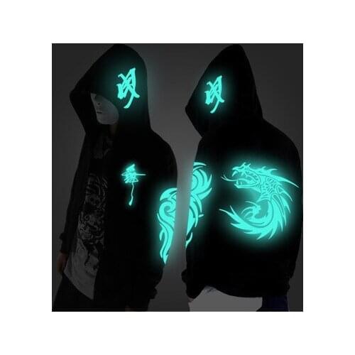 Noctilucent Long-sleeved Jacket Clothes Loose Coat And Students Fashion Clothing Dance Night Shining Clothing Ghost Dance