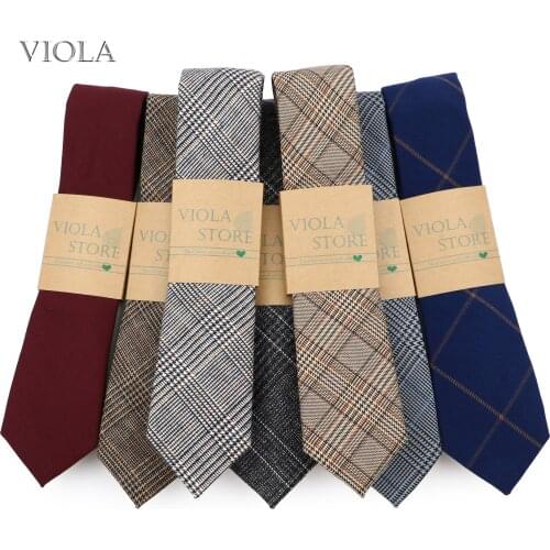 Classic Brown Navy Red Striped Solid Wool Necktie 6cm Slim Fashion Skinny Tie Men Tuxedo Suit Party Casual Accessory Cravat Gift