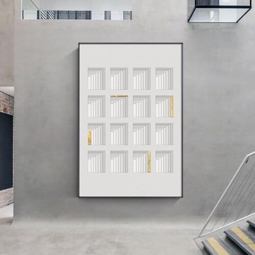 Modern windows view Canvas Painting poster and print Minimalist style Home decor wall art white Pictures for Living Room Bedroom