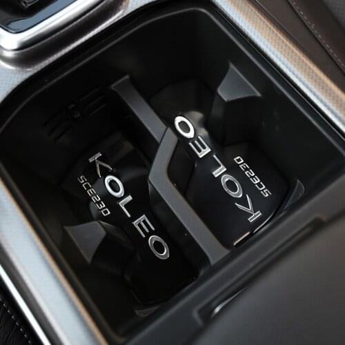 Aluminum alloy cup mat or central control pad Renault Koleos Samsung construction 20172018 accessories