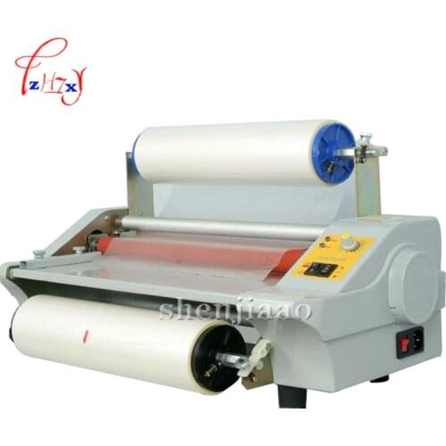 A3 paper laminating machine,cold roll laminator Four Rollers laminating machine worker card,office file laminator 110v / 220v