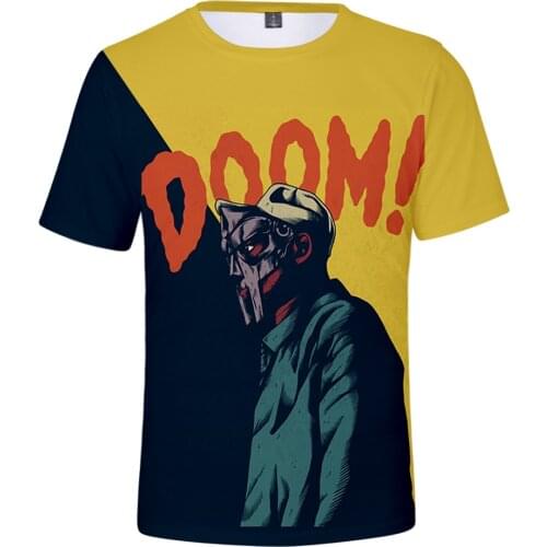 MF DOOM 3D Summer T-shirt Preppy Style Men/Women Street Clothes Youthful Retro Innovation Punk Hip hop Gothic Style Coat