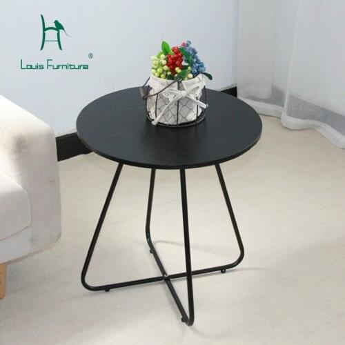 Louis Fashion Bedroom Sets A Few Small Tea Tables Mini Bedside Round Balcony Black Iron Art Simple Leisure
