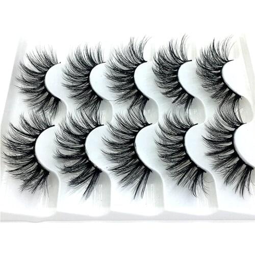 NEW 5/9/10 pairs Mink Eyelashes 3D False lashes Thick Crisscross Makeup Eyelash Extension Natural Volume Soft Fake Eye Lashes