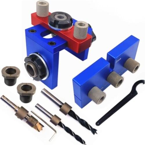 Woodworking Drilling Guide Locator Kit Wood Dowel Jig Pocket Hole Drill Bit For Carpentry Hole Puncher Locator Tool