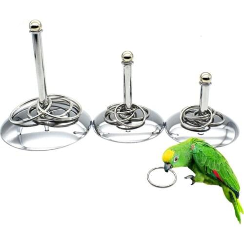 Bird Trick Tabletop Toys Training Basketball Stacking Ring Sets Parrot Chew Ball Foraging Play Gym Playground